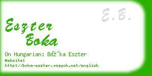 eszter boka business card